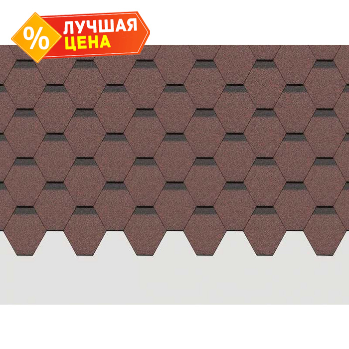 Гибкая черепица Docke STANDARD СОТА Красный